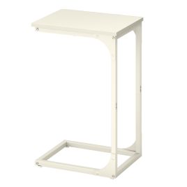 DESORO C-Shaped Sofa Side Table - White