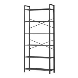 FEBUCU Industrial Storage Bookcase - Black