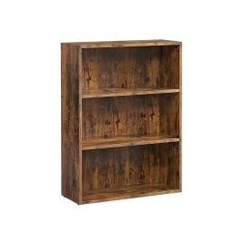 Bookcase - FINRO 3 Tier Storage Shelving Unit - Brown