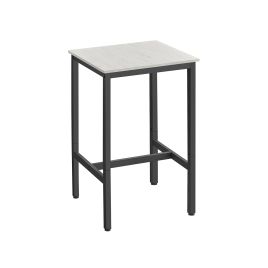 60 x 60 x 92 cm Breakfast Bar Vintage White and Black