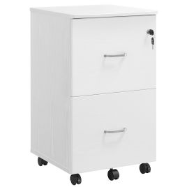 Filing Cabinet - NOVNOS 2 Drawer Locking Cabinet - White