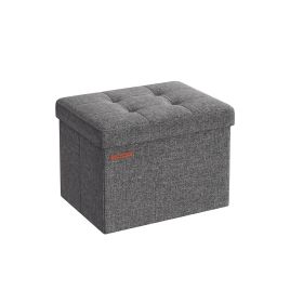 Ottoman Seats - VERZA Foldable Storage Ottoman Seats - Light Grey