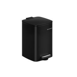 Kitchen Bin - MODRA 20L Steel Pedal Bin with Inner Bucket - Black