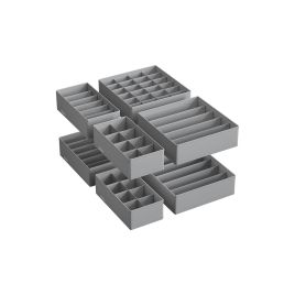 Underwear Organizer - VELON Foldable Drawer Dividers Organizer - Dove Grey