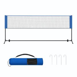 TEFORA Height Adjustable Sports Net 5 m - Blue