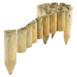 BRISTEN Pack of 4 Wooden Spiked Log Roll 9-Inch - Natural