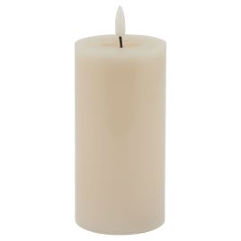 Delux Collection Melt Effect Taupe LED Wax Candle - 3x6