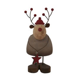 Rusto Reindeer Decoration With Star - Large