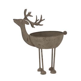 Rusto Metal Reindeer Bowl - Large