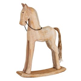 Natural Rustic Rocking Horse - Large