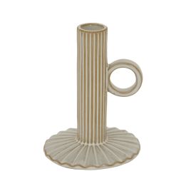 Alvo Ceramic Taper Candle Holder With Handle