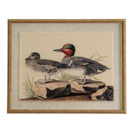 Flor Teals Art In Beaded Frame