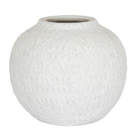 OBSIDIAN Large Round Vase - White