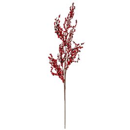 CRIMSON Large Winter Branch Spray With Red Berries - Red