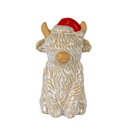 PASTOR Ceramic Cow Ornament - White