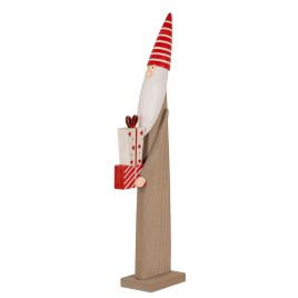 TIMBER Wooden Festive Elf with Presents - Multi Colour