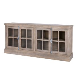 HAVEN 4 Door Glazed Sideboard - Brown