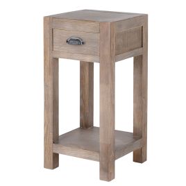 HAVEN Large 1 Drawer Bedside Lamp Table - Brown