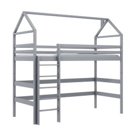 Ajax Siena Wooden Loft Bed Frame - Grey