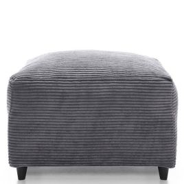 VIAMI Jumbo Cord Fabric Footstool - Grey