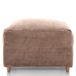 VIAMI Jumbo Cord Fabric Footstool - Brown