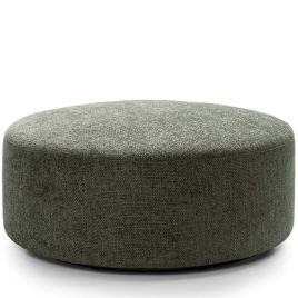 ZAZZLES Smart Linen Large Swivel Footstool - Rifle Green