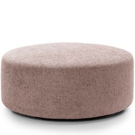 ZAZZLES Smart Linen Large Swivel Footstool - Woodrose