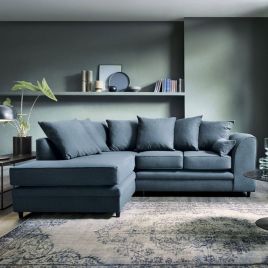 CHARMAINE Corner Sofa - Left Arm Teal