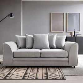 CHARMAINE 3 Seater Sofa - Light Grey