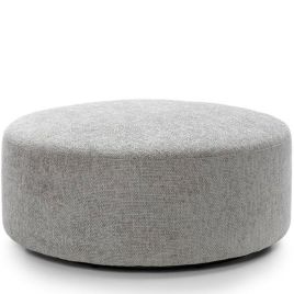 ZAZZLES Smart Linen Large Swivel Footstool - Ash Grey