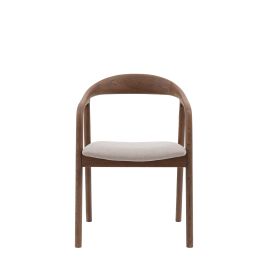 THORNWELL Dining Chair with Seat Cushion Dark Oak - Set of 2