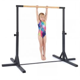 FIROX Adjustable Gymnastics Bar with 12 Height Levels-Black