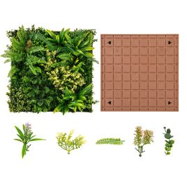 Wall Art - 2 Pack Square Framed Artificial Foliage Wall Art for Balcony Home
