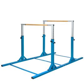 Gymnastics Bar - Kids Parallel Gymnastics Bar with Adjustable Width and 11-Level Heights-Blue