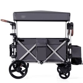 STARVESSA Twin Baby Double Stroller Wagon Push Pull Stroller-Gray