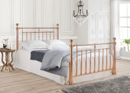 Kingsize Bed - ALVERSTON 5ft Metal Bed Rose Gold