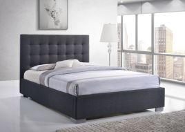 Kingsize Bed - NEVONA 5ft Fabric Bed Grey