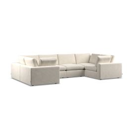 Corner Sofa - OBLAK Fabric 6 Seater U Shaped - Cotton