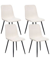 DORRINGFORD Fabric Dining Chairs - Set of 4 - Light Beige