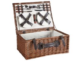 Picnic Basket PRUNEAU Wicker Brown