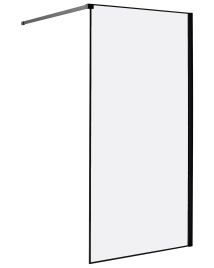 Shower Screen WASPAM 100 x 190 cm Black