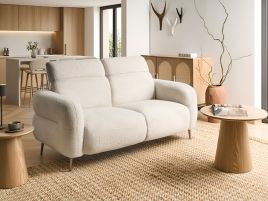 ARVANTO Boucle Fabirc 2 Seater Sofa - Off White
