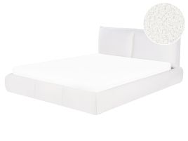 BINEY Bedframe Boucle 160 x 200cm EU Kingsize Bed White