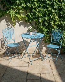 HAVERFORD Garden Chairs Set of 2 - Blue