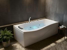 HADUXA Corner Bath & Hot Tub - White