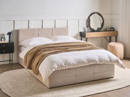 DIYARO EU Double Ottoman Boucle Bedframe - Beige