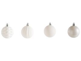 SAIMARON Set of 40 Christmas Baubles Hanging Ornament Decoration - Off White