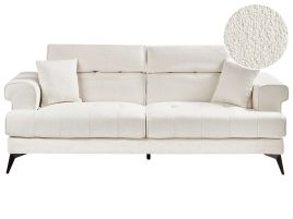 3 Seater Boucle Sofa White SKIVE