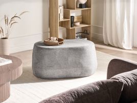 BOFARO Fabric Ottoman Bench - Light Grey