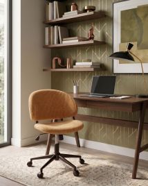KASERO Corduroy Office Chair - Orange
